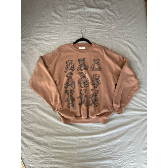 Grayson Threads Womens Brown‎ Bear Sweatshirt S long sleeve lightweight pullover - Picture 1 of 8